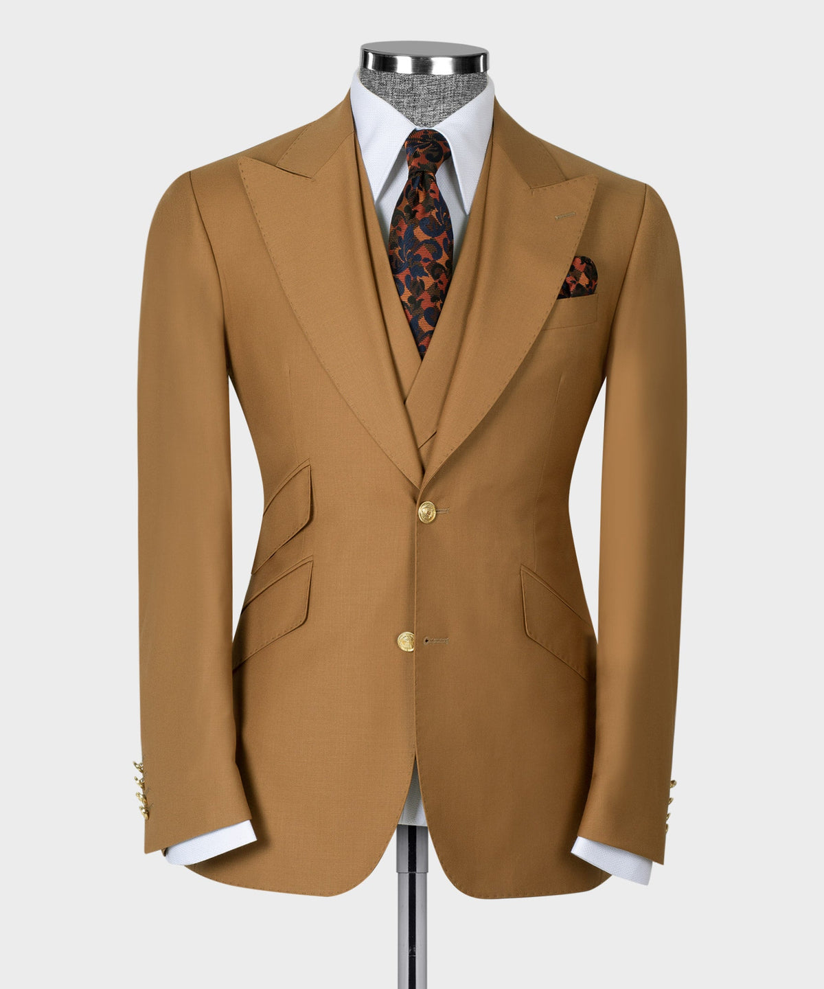 Brown Three-Piece Suit - Style 02