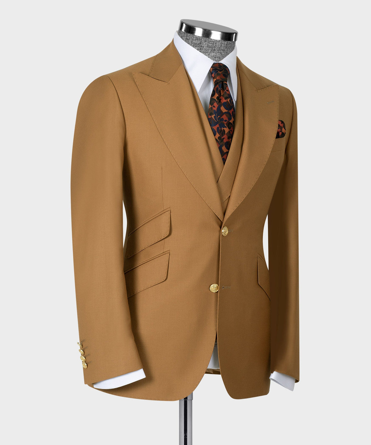 Brown Three-Piece Suit - Style 02
