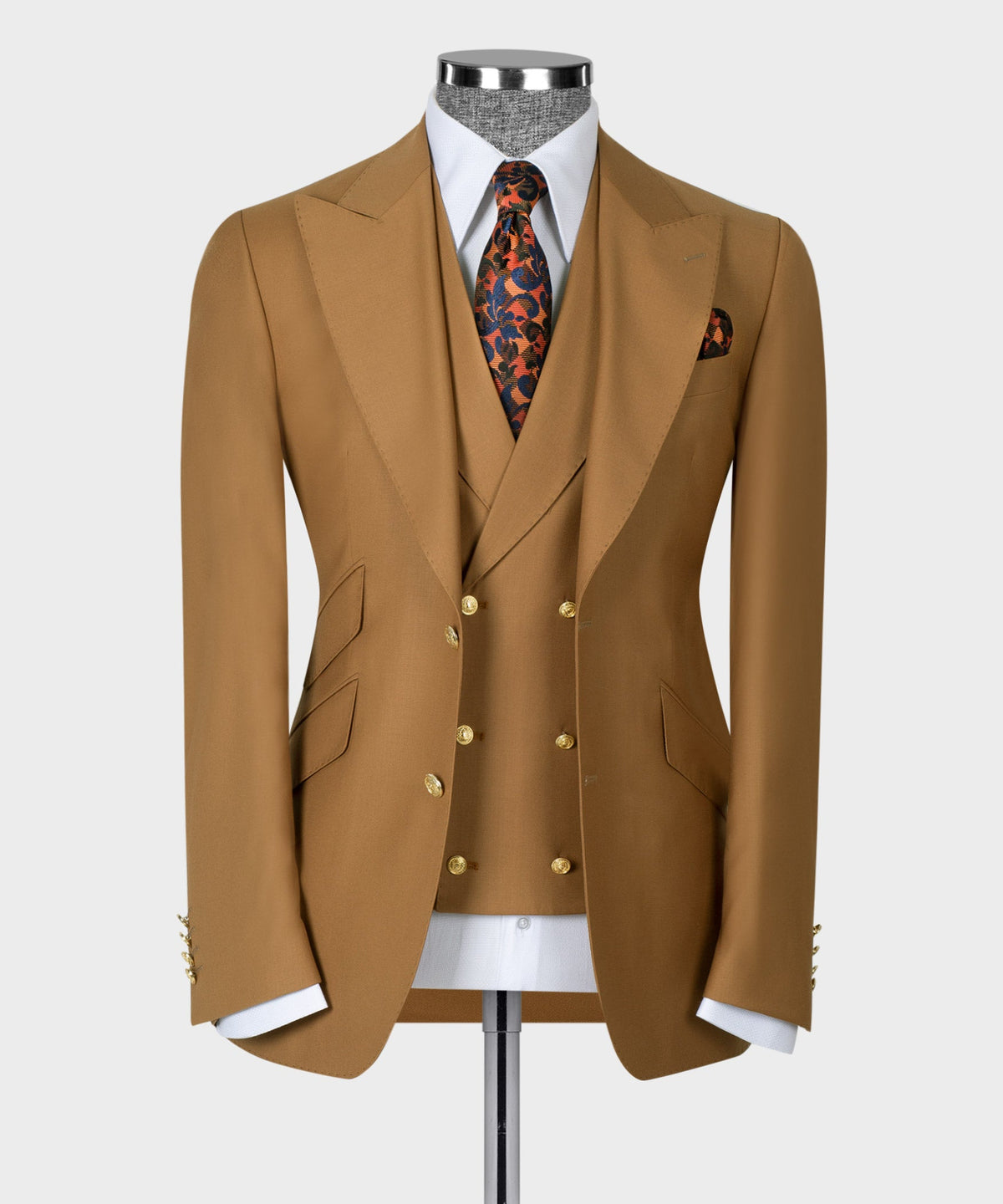 Brown Three-Piece Suit - Style 02