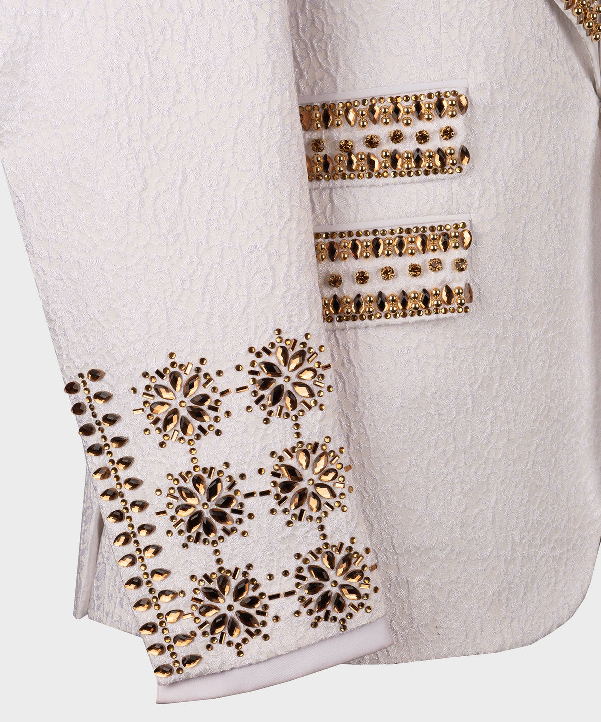 Gold Gemstone White Statement Tuxedo