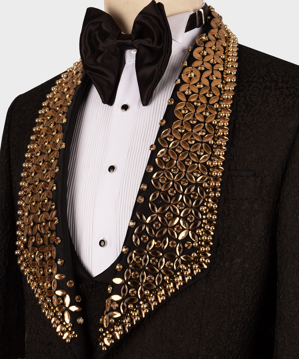 Gold Gemstone Black Statement Tuxedo