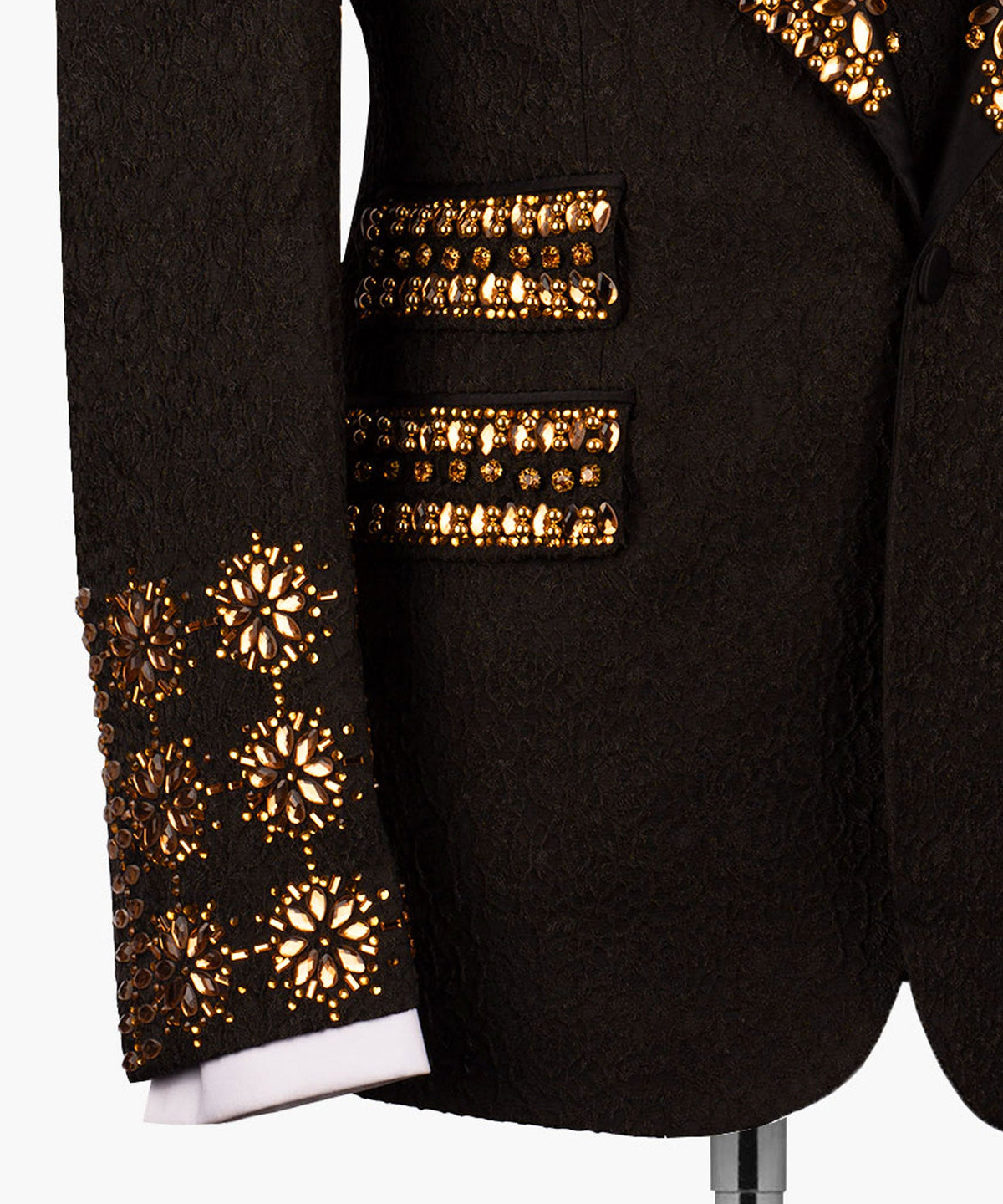 Gold Gemstone Black Statement Tuxedo