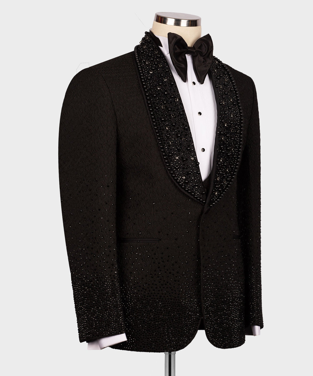 Black Gemstone Black Statement Tuxedo - Style 03