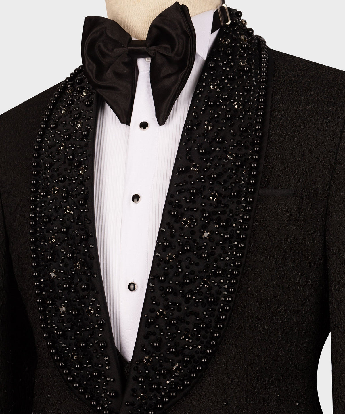 Black Gemstone Black Statement Tuxedo - Style 03