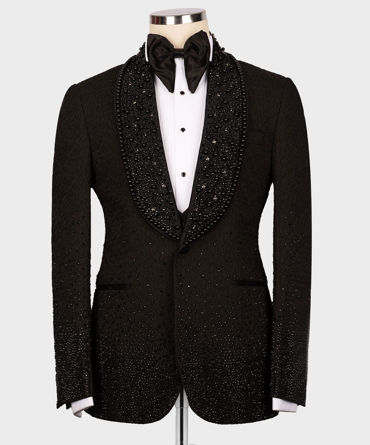 Black Gemstone Black Statement Tuxedo - Style 03