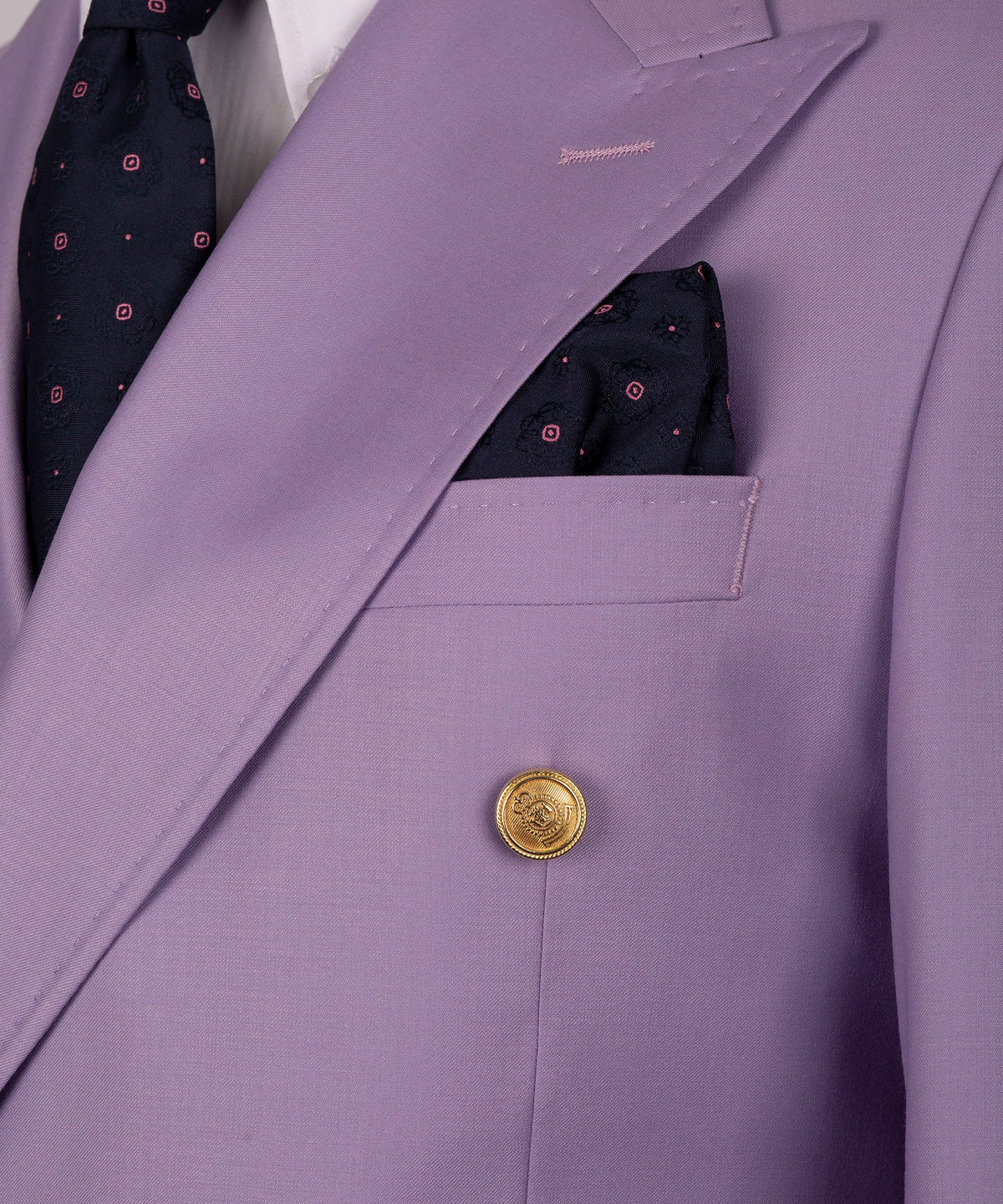 Double-Breasted Gold-Button Suit - Style 10