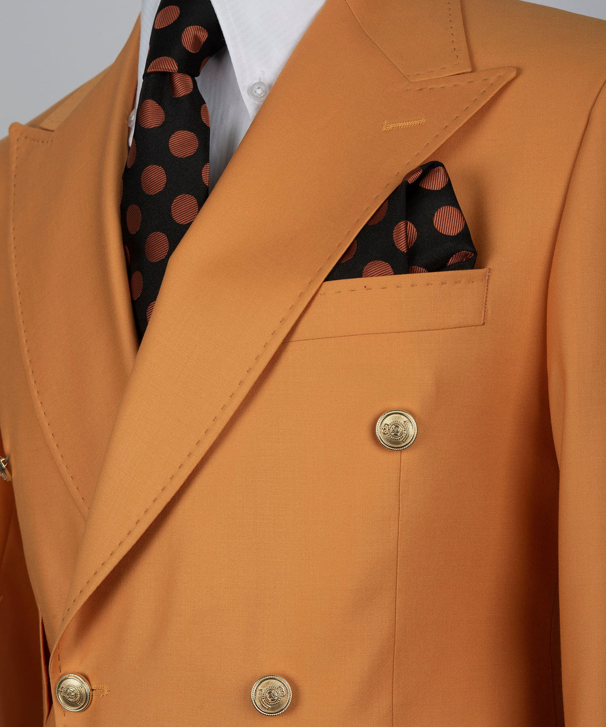 Double-Breasted Gold-Button Suit - Style 09