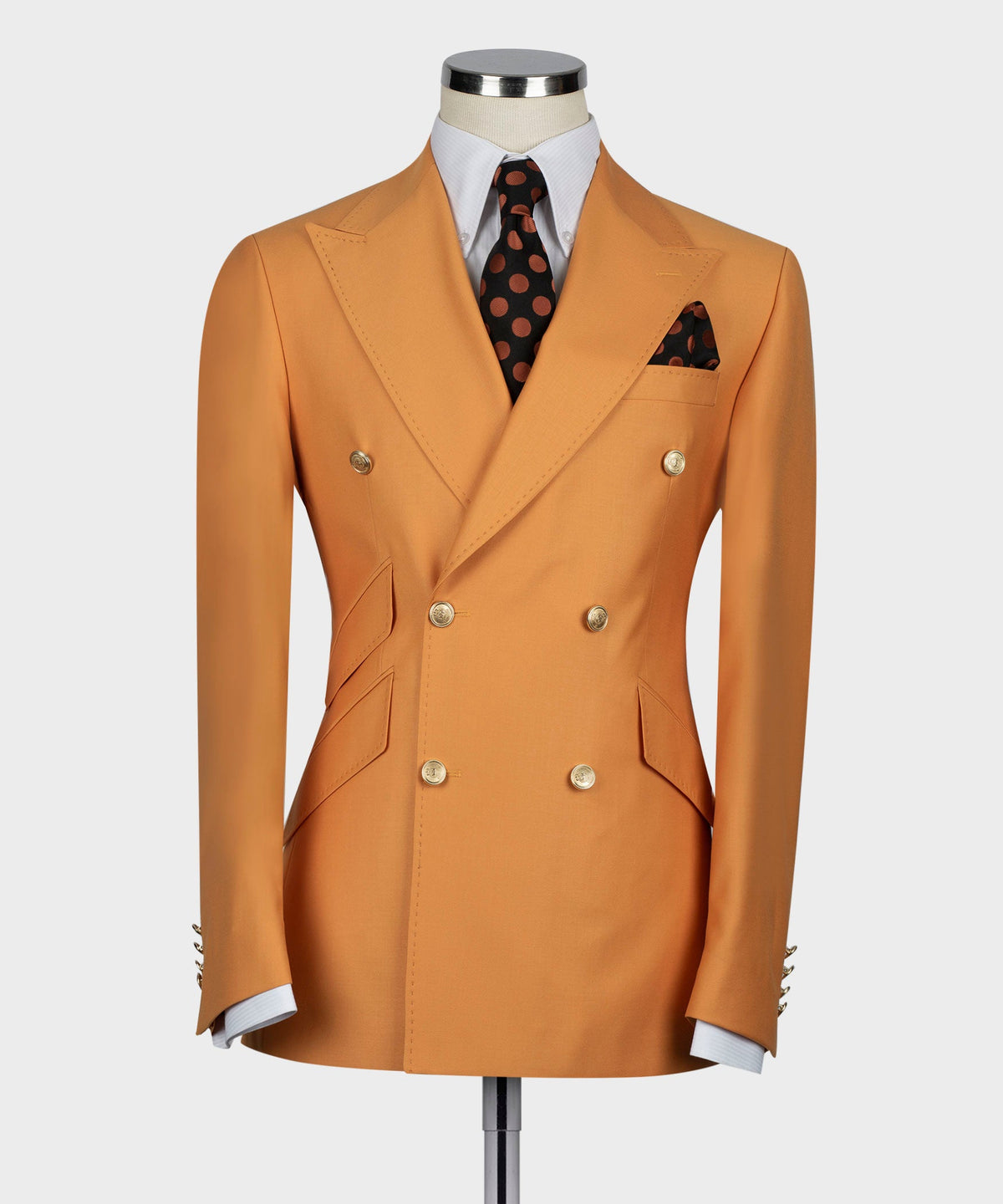 Double-Breasted Gold-Button Suit - Style 09