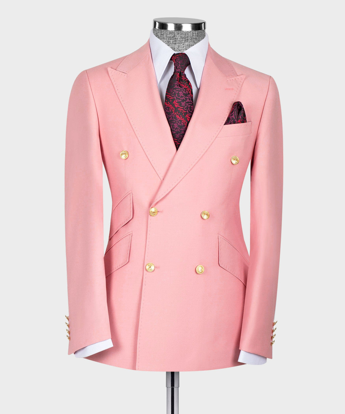 Double-Breasted Gold-Button Suit - Style 08