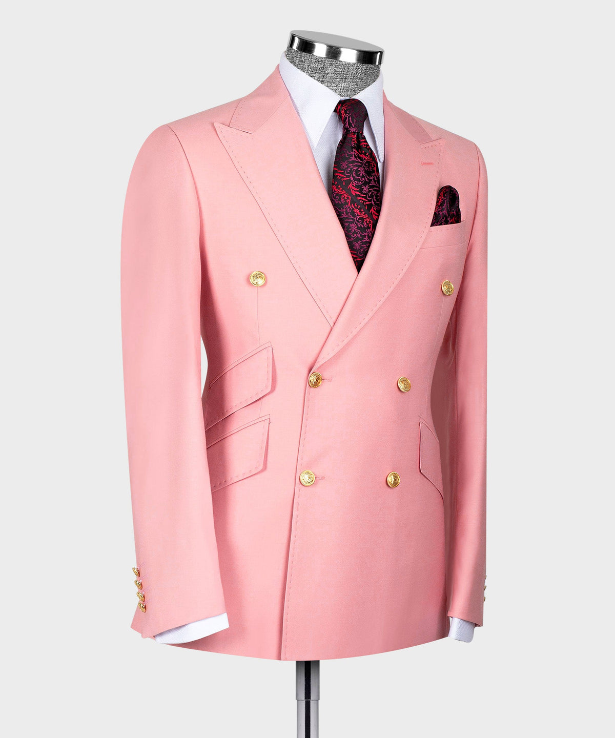 Double-Breasted Gold-Button Suit - Style 08