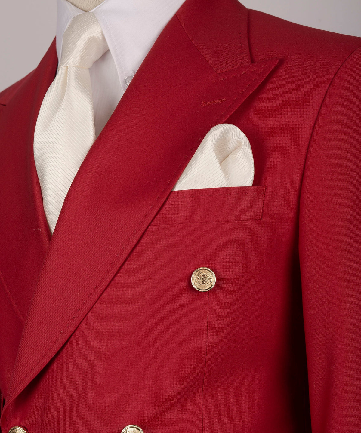 Double-Breasted Gold-Button Suit - Style 07