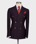 Black Double-Breasted Suit - Style 05