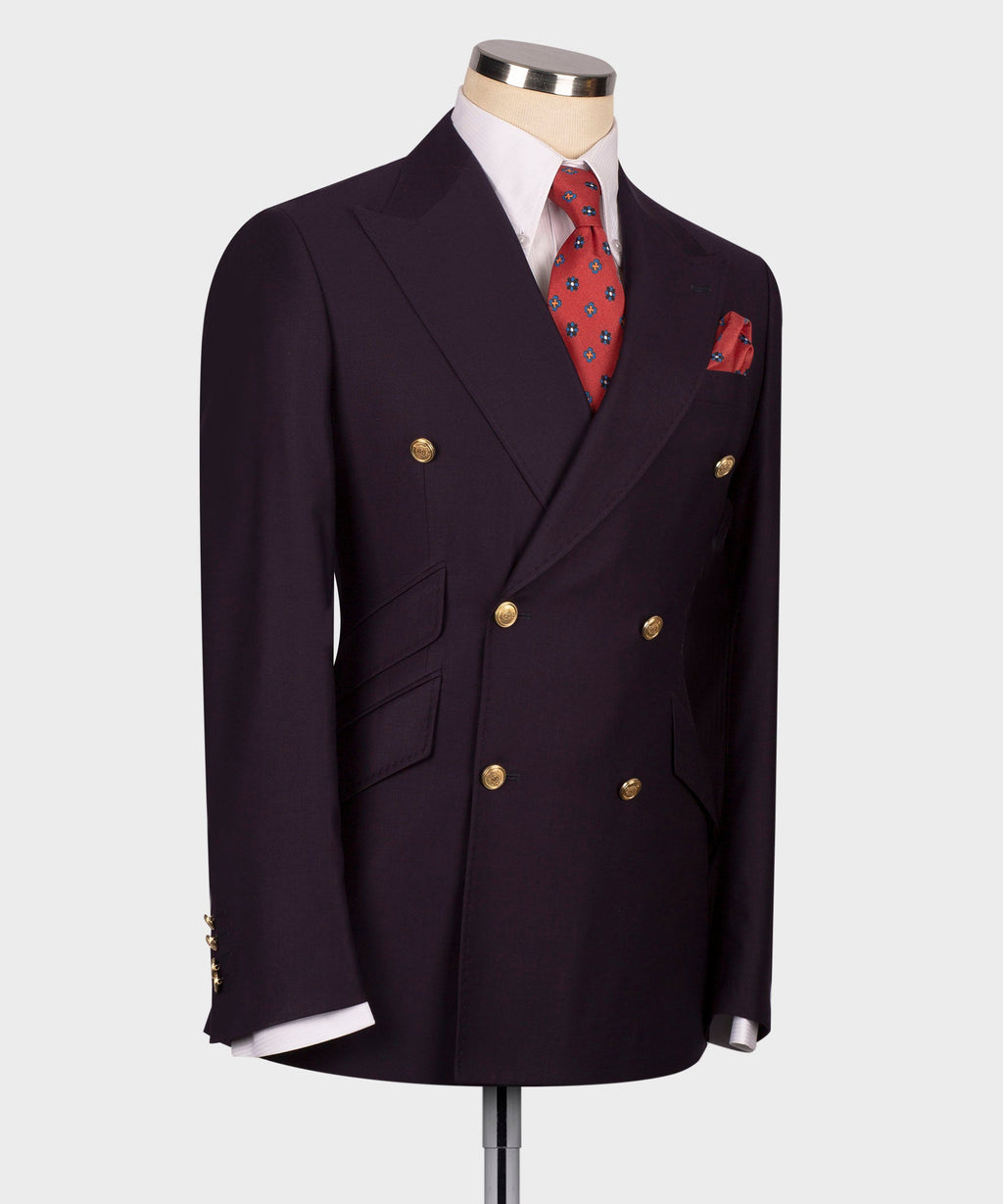 Black Double-Breasted Suit - Style 05