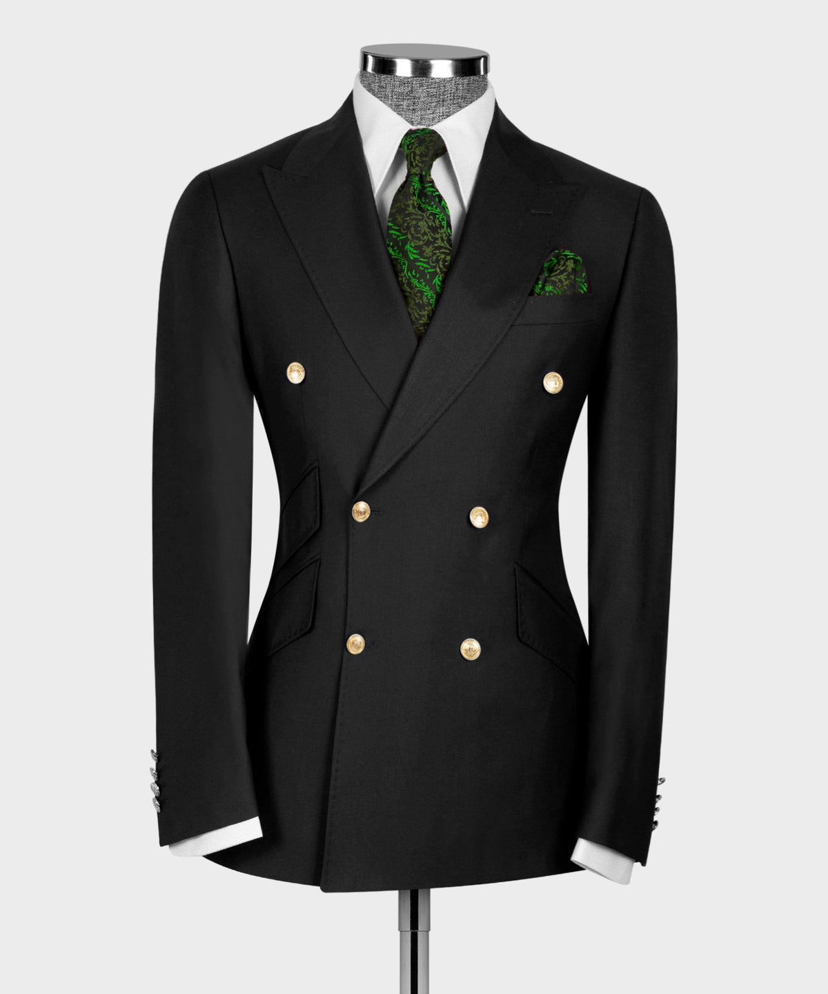 Double-Breasted Gold-Button Suit - Style 03