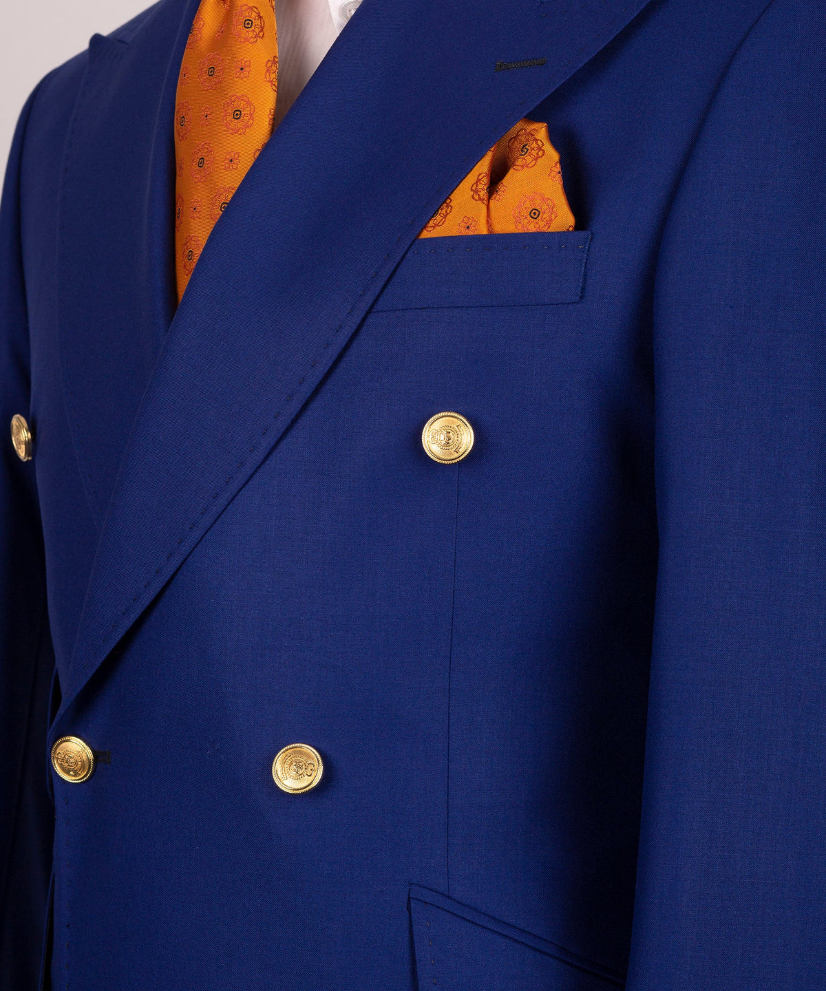 Double-Breasted Gold-Button Suit - Style 06