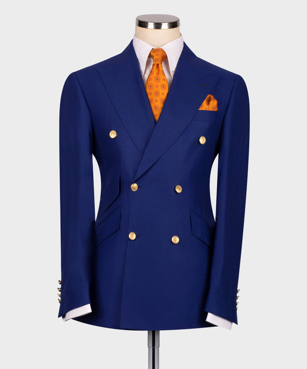 Double-Breasted Gold-Button Suit - Style 06