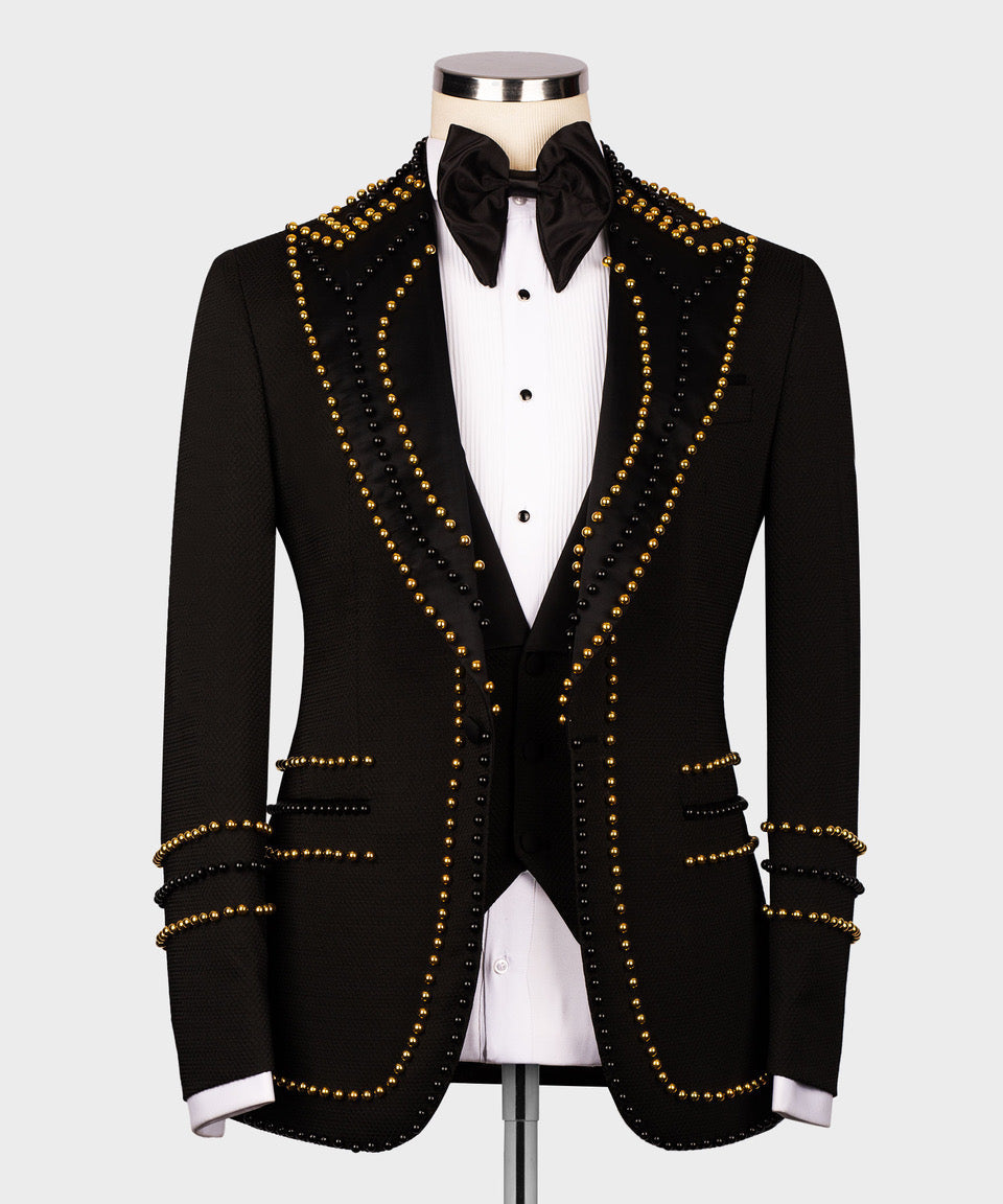 Gold Pearl Statement Tuxedo
