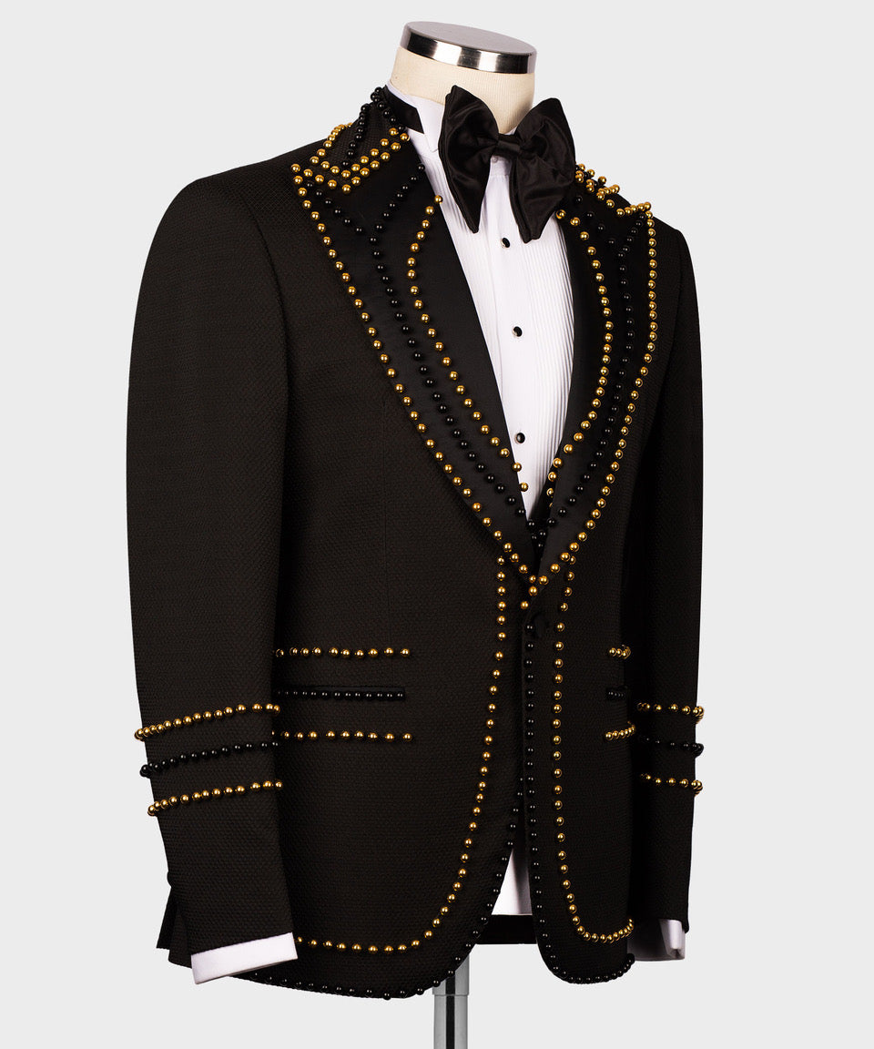 Gold Pearl Statement Tuxedo