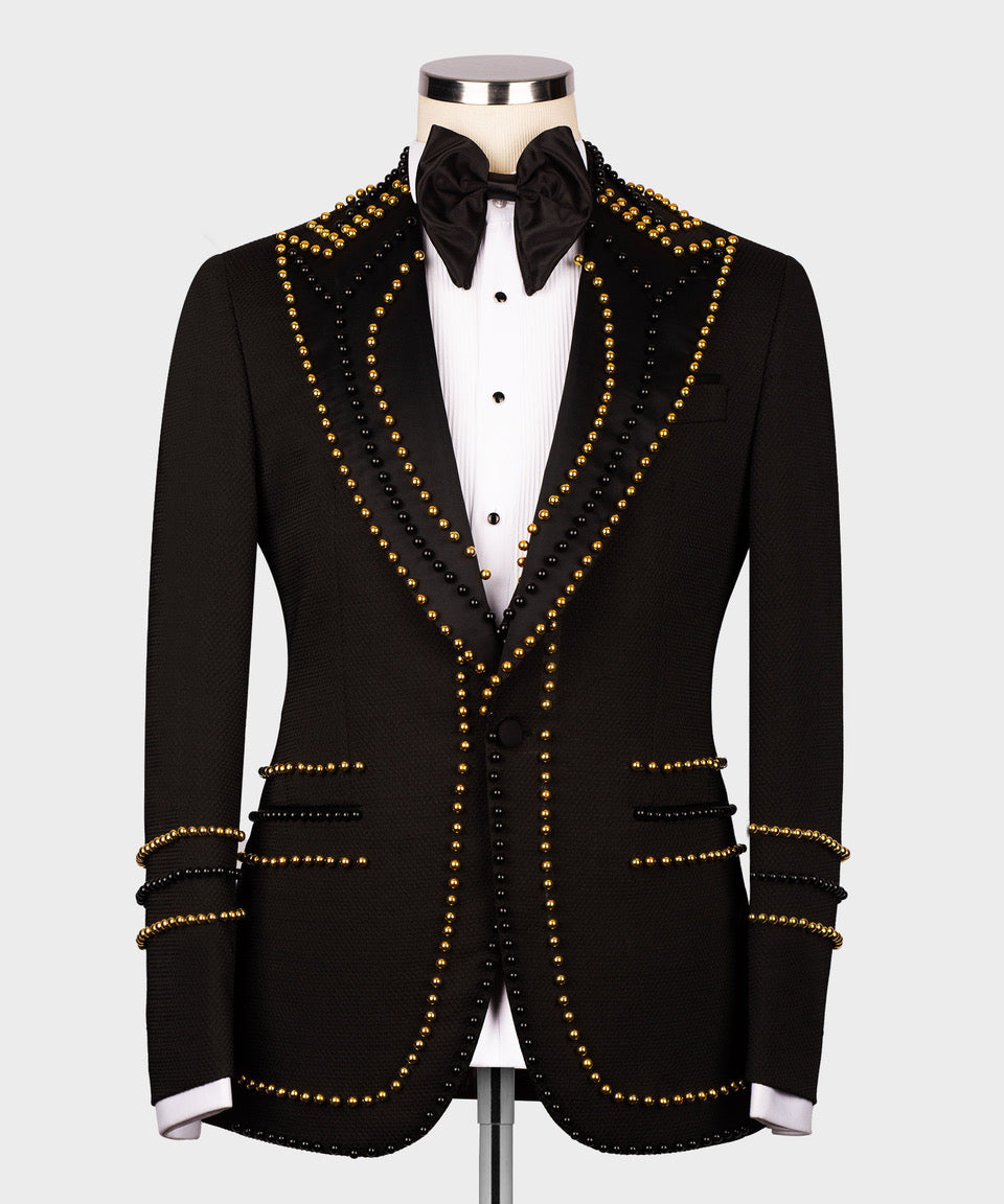 Gold Pearl Statement Tuxedo