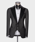 Black Collar Classic Gray Tuxedo