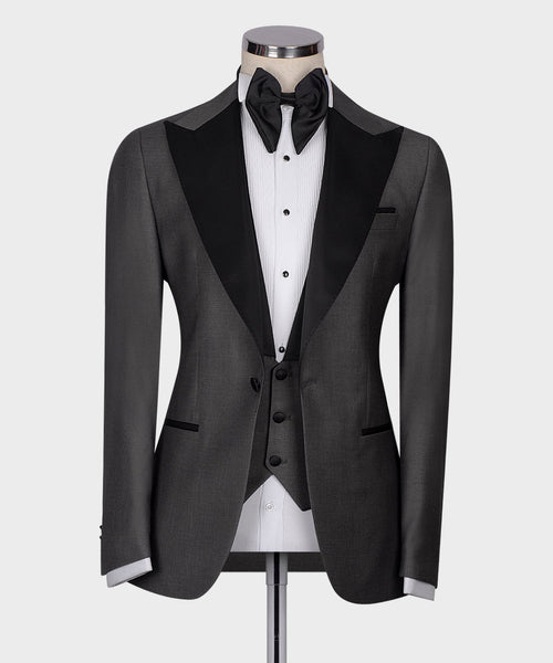 Black Collar Classic Gray Tuxedo