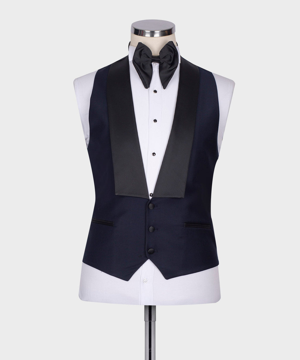 Black Collar Classic Dark Blue Tuxedo