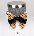 Gold Black Statement Bow Tie - Style 01