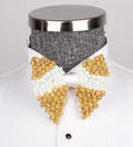 Gold White Statement Bow Tie - Style 02