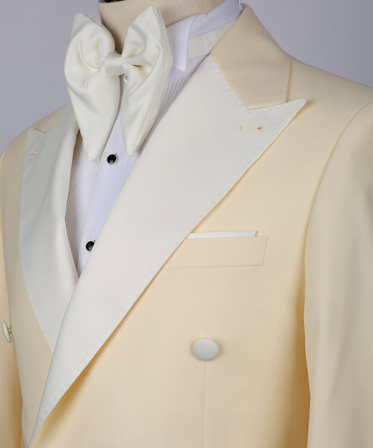 Cream Satin-Lapel Cream Classic Tuxedo