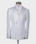 White Satin-Lapel White Classic Tuxedo