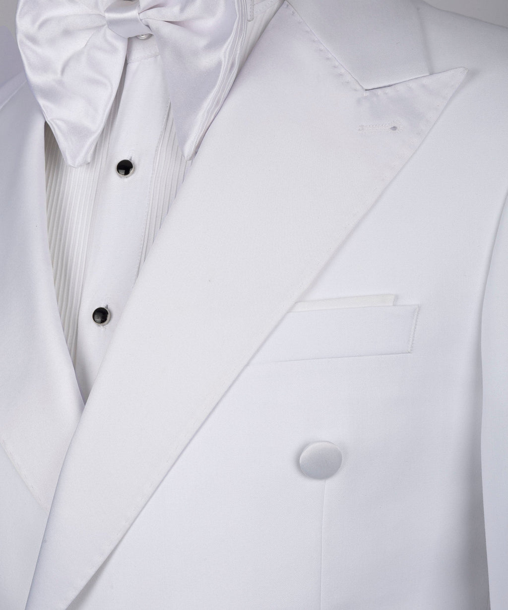 White Satin-Lapel White Classic Tuxedo
