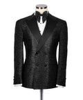 Black Satin-Lapel Shimmer Classic Tuxedo