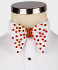 Red Stone-Embellished Bow Tie