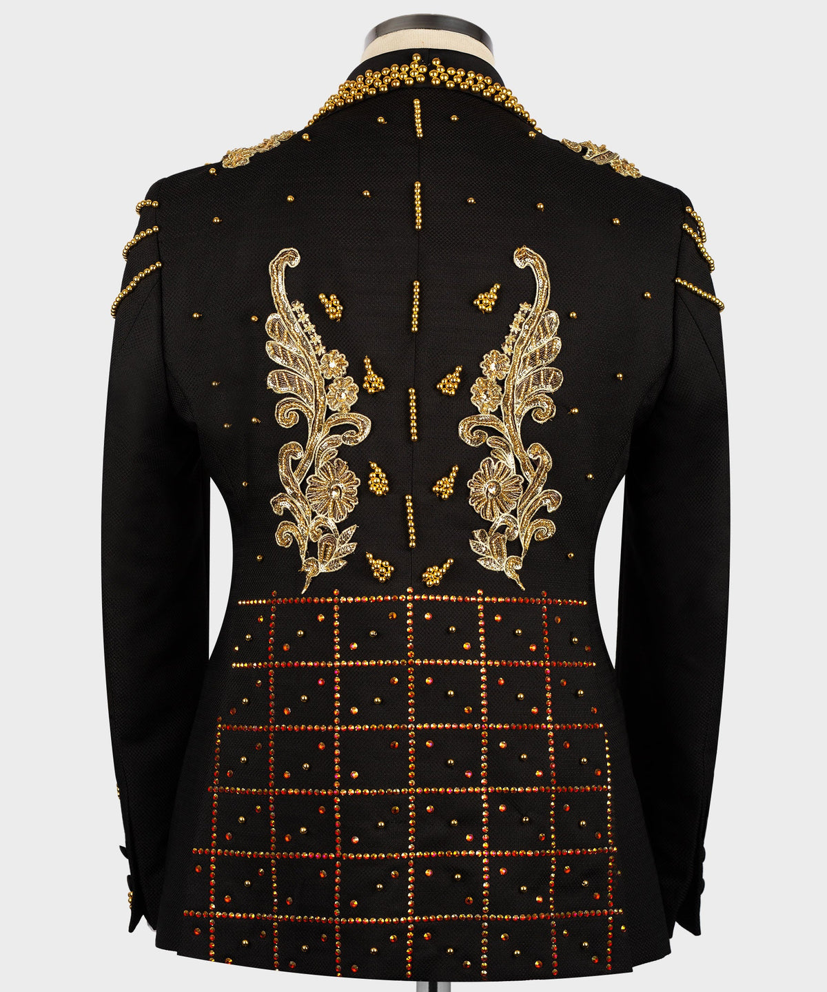 Crystal Stone Statement Black Tuxedo - Style 02