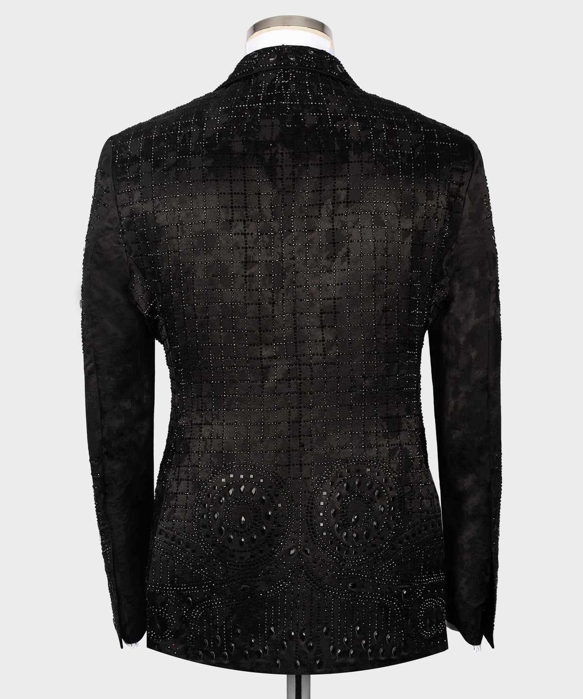 Black Embroidered Detail Tuxedo - Style 03