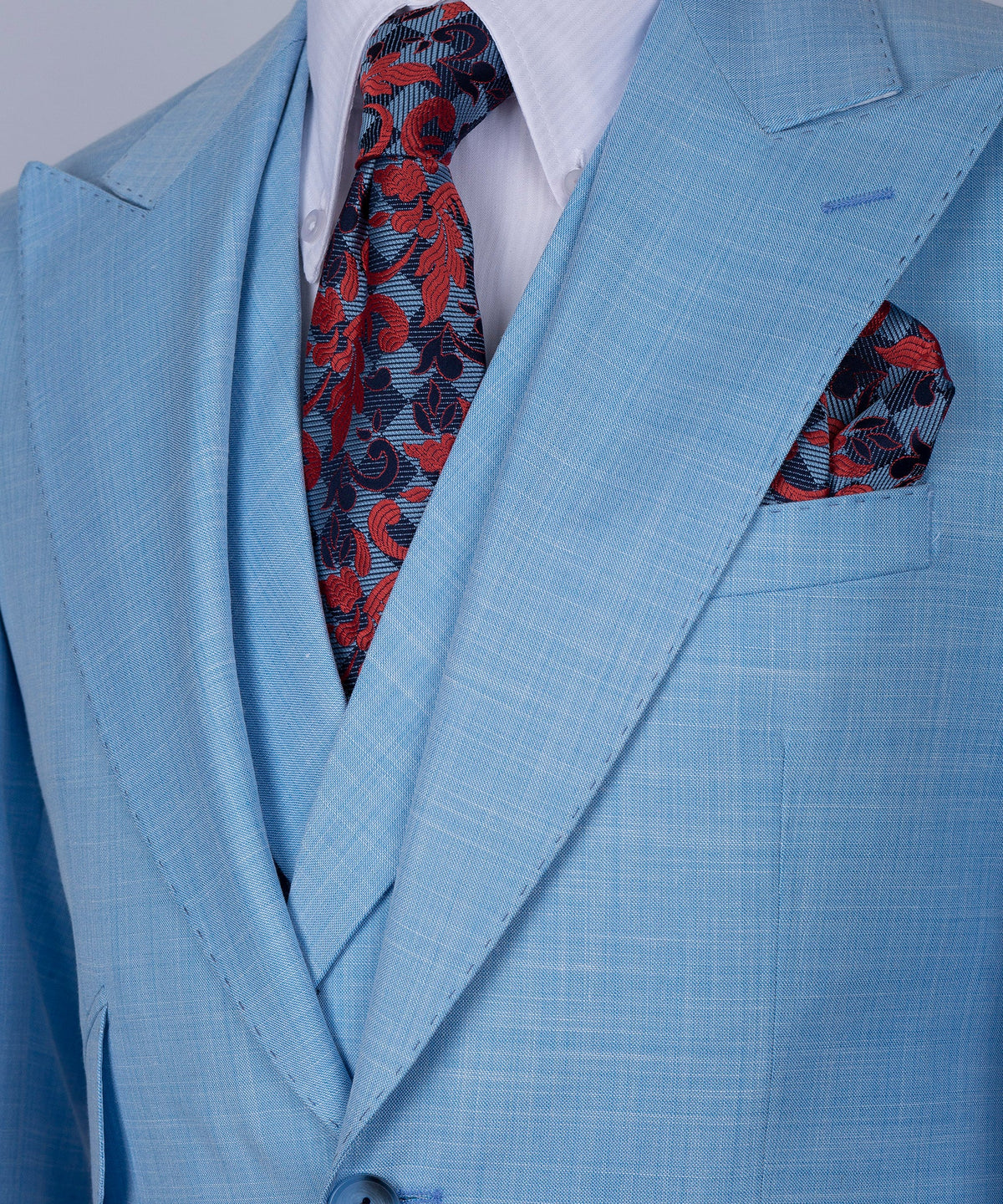 Blue Three-Piece Suit - Style 02