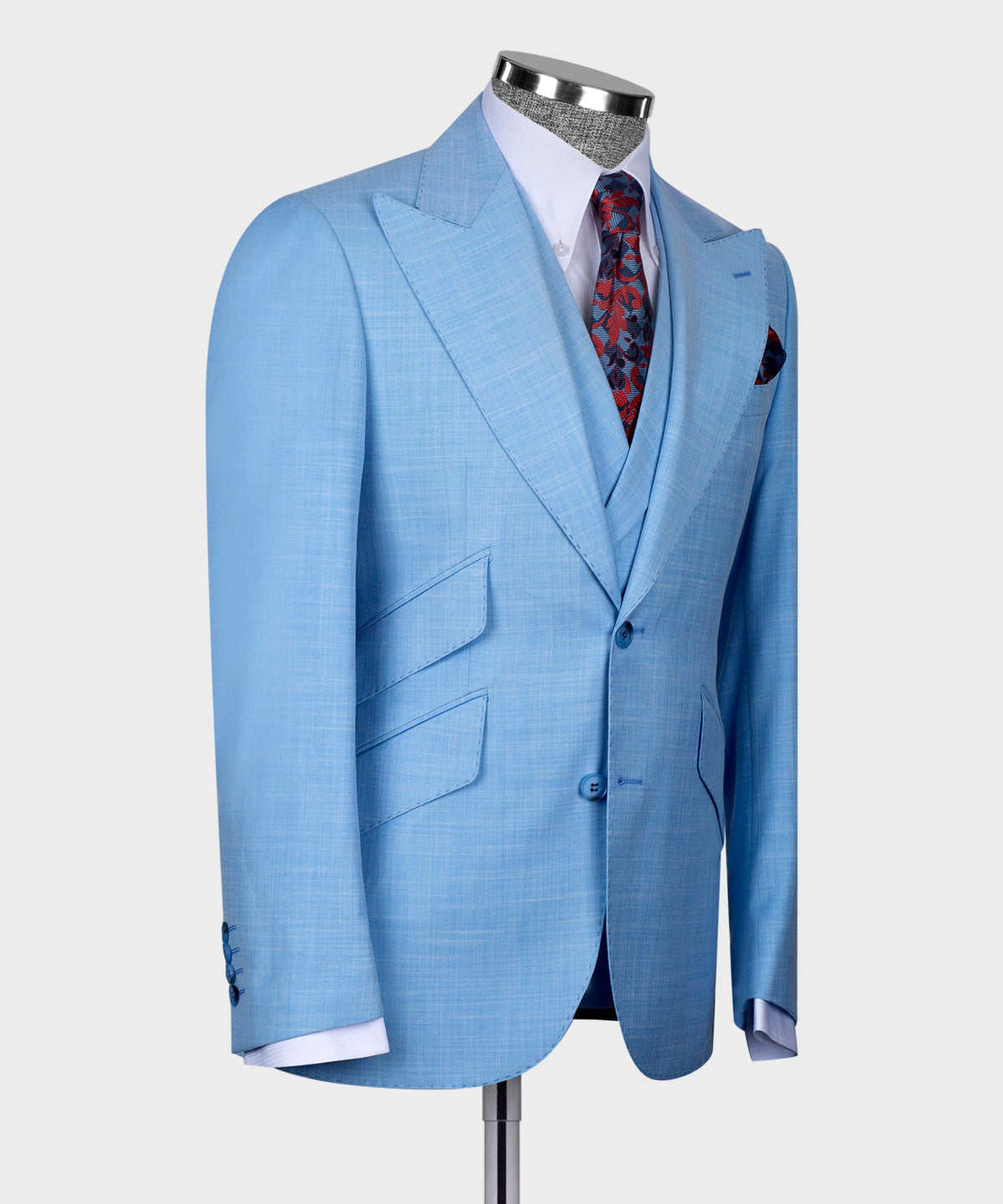 Blue Three-Piece Suit - Style 02