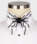 Silver Black White Statement Bow Tie