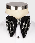 Silver Black Statement Bow Tie - Style 02