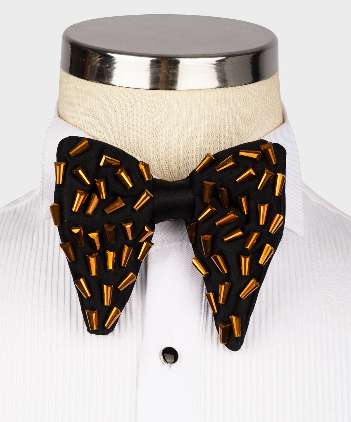Gold Black Statement Bow Tie - Style 02