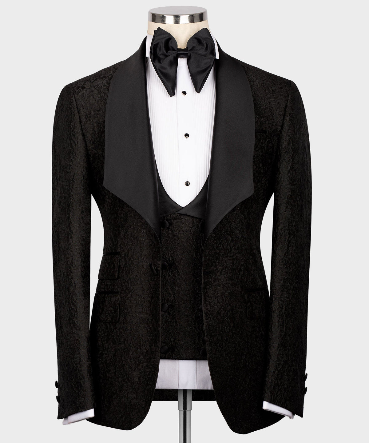 Black Embossed Fabric