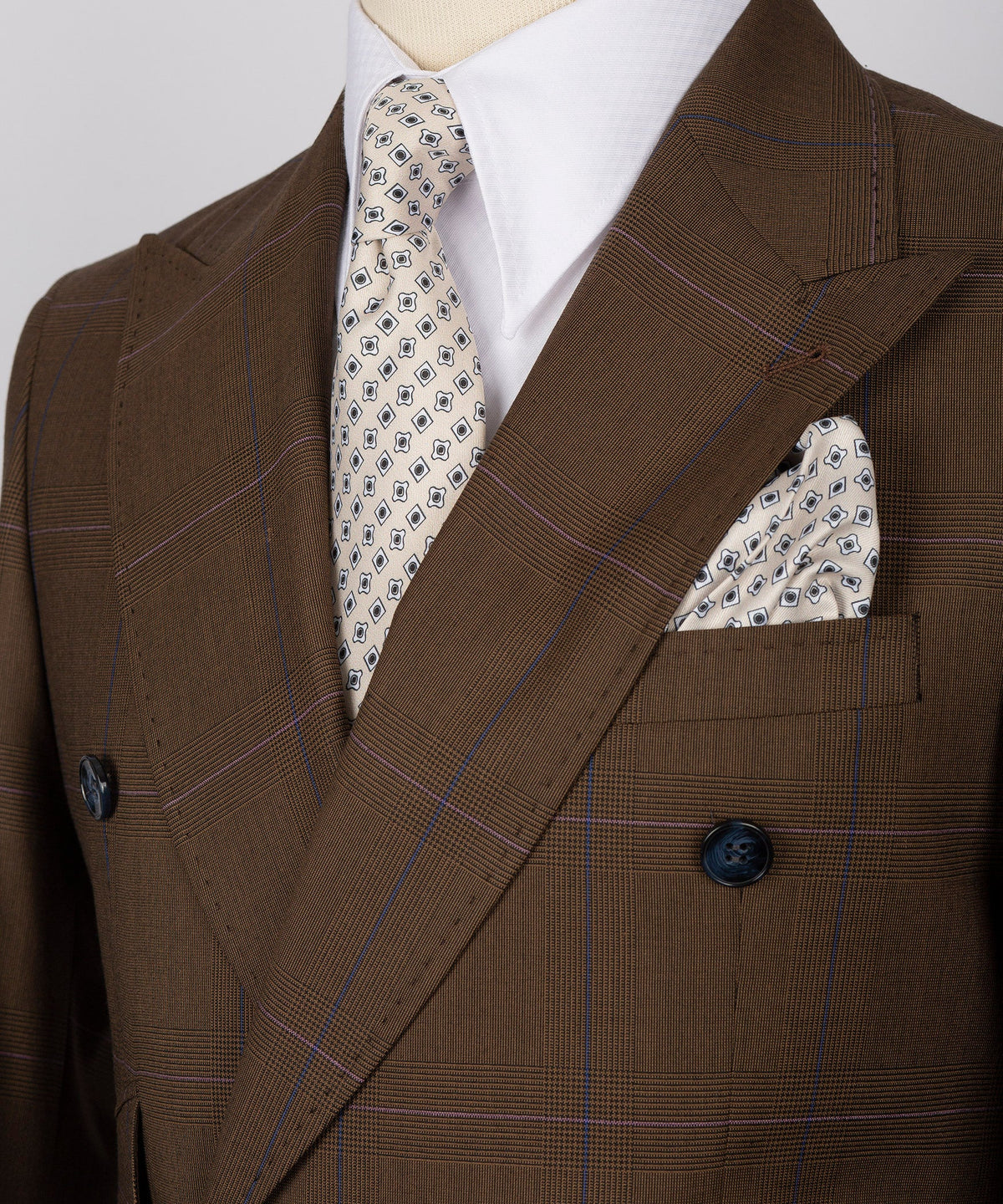 Double-Breasted Brown Suit