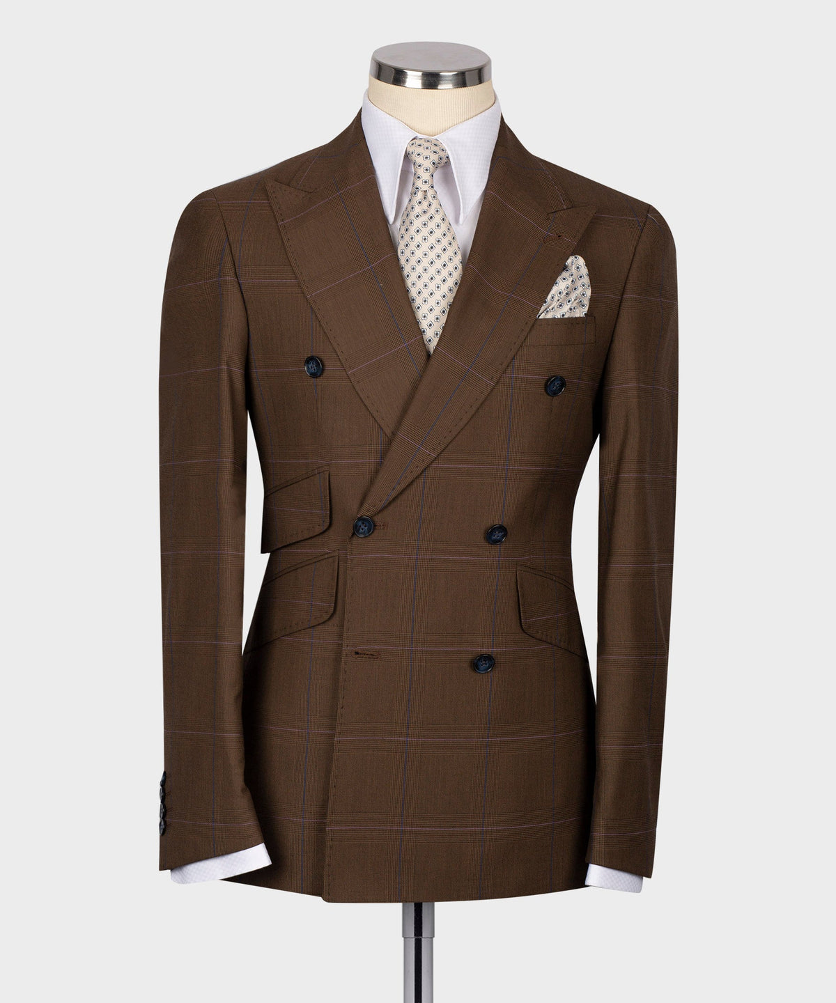 Double-Breasted Brown Suit