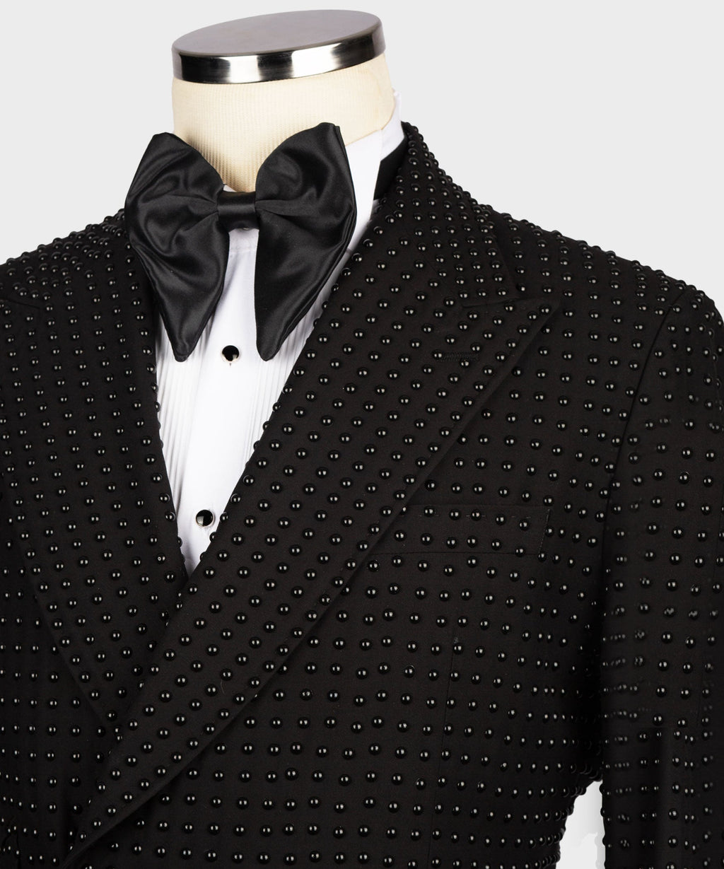 Black All Black Stone-Embellished Tuxedo