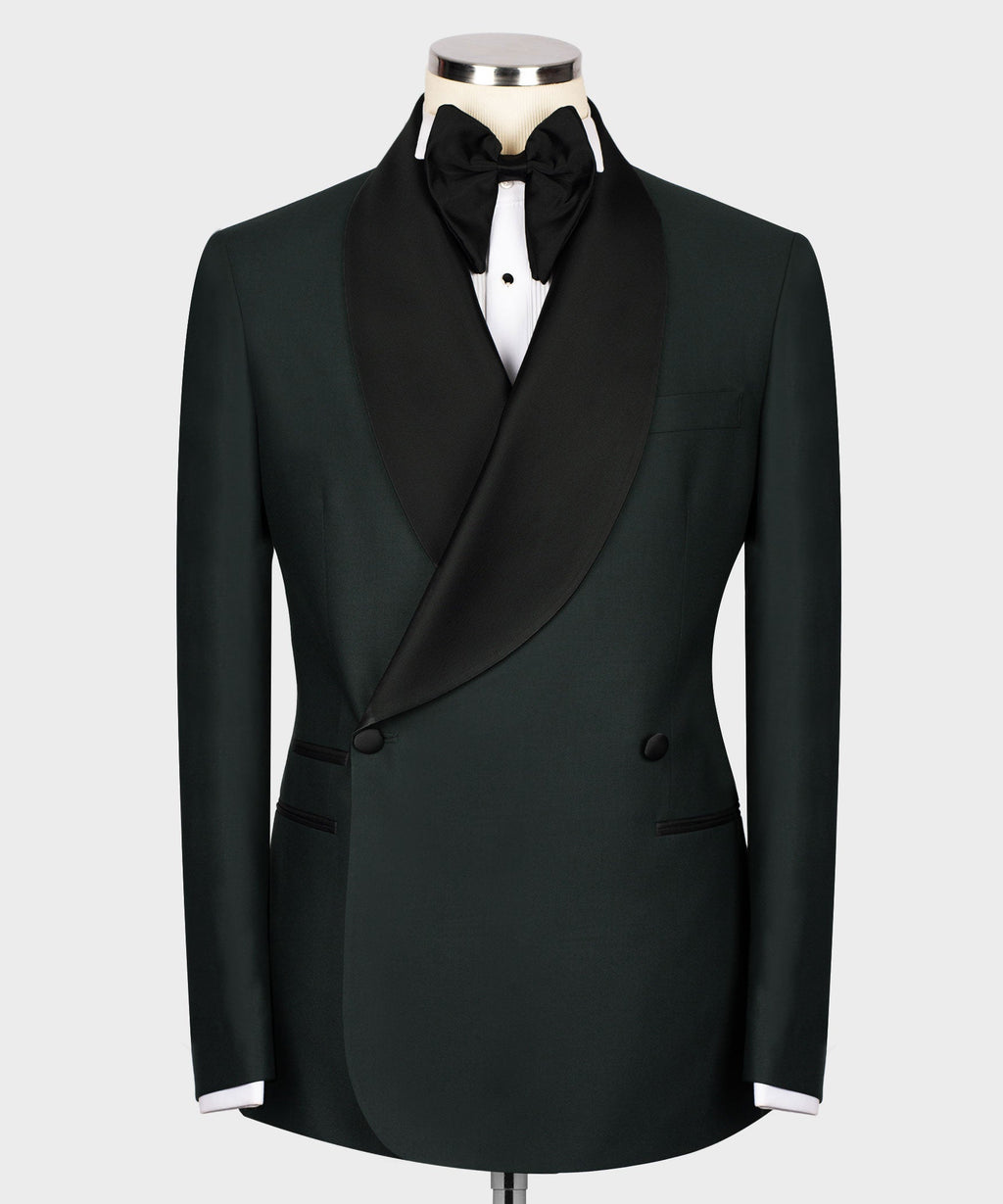 Black Collar Green Tuxedo - Style 01