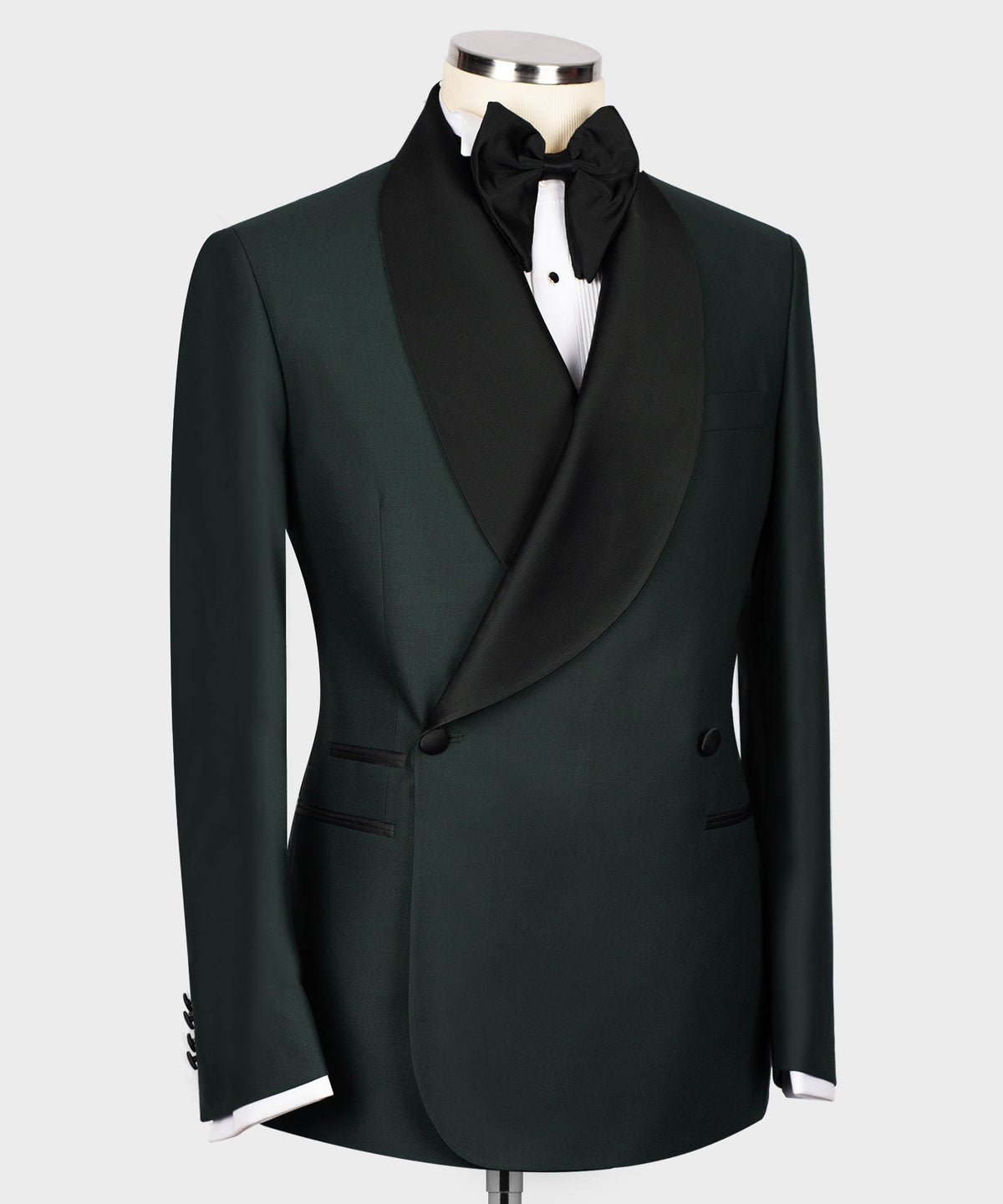 Black Collar Green Tuxedo - Style 01