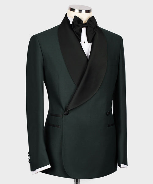 Black Collar Green Tuxedo - Style 01