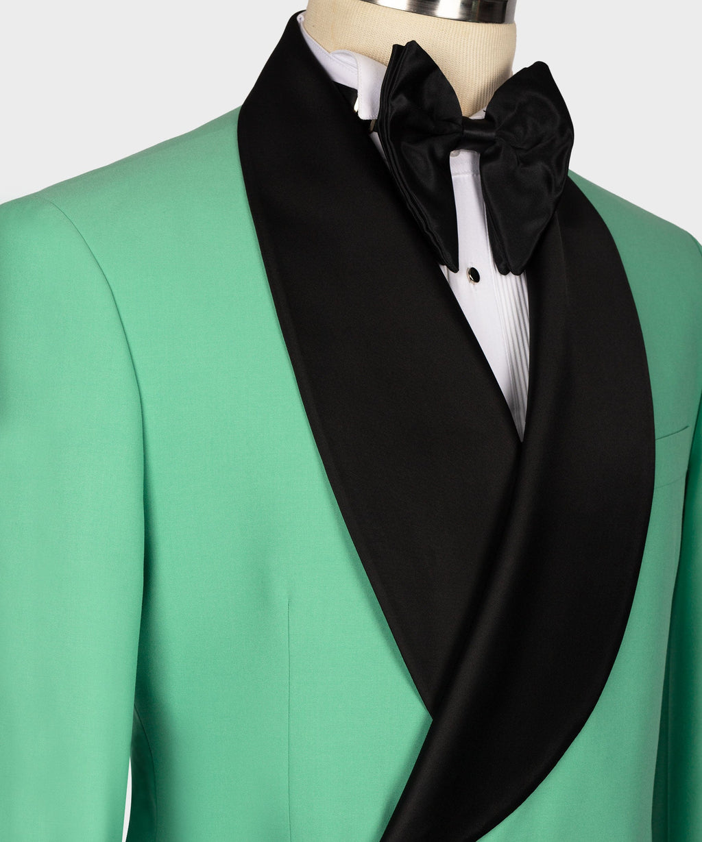 Black Collar Green Tuxedo - Style 02