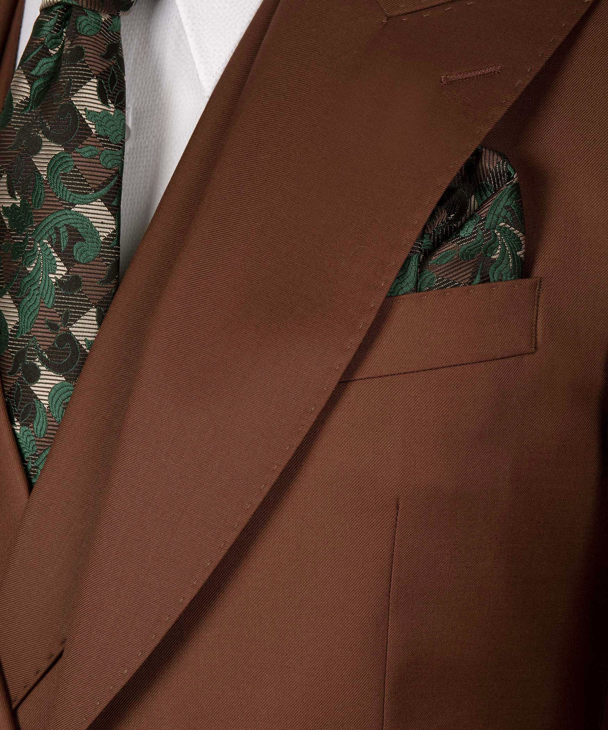 Three-Piece Suit Brown - Gold-Button