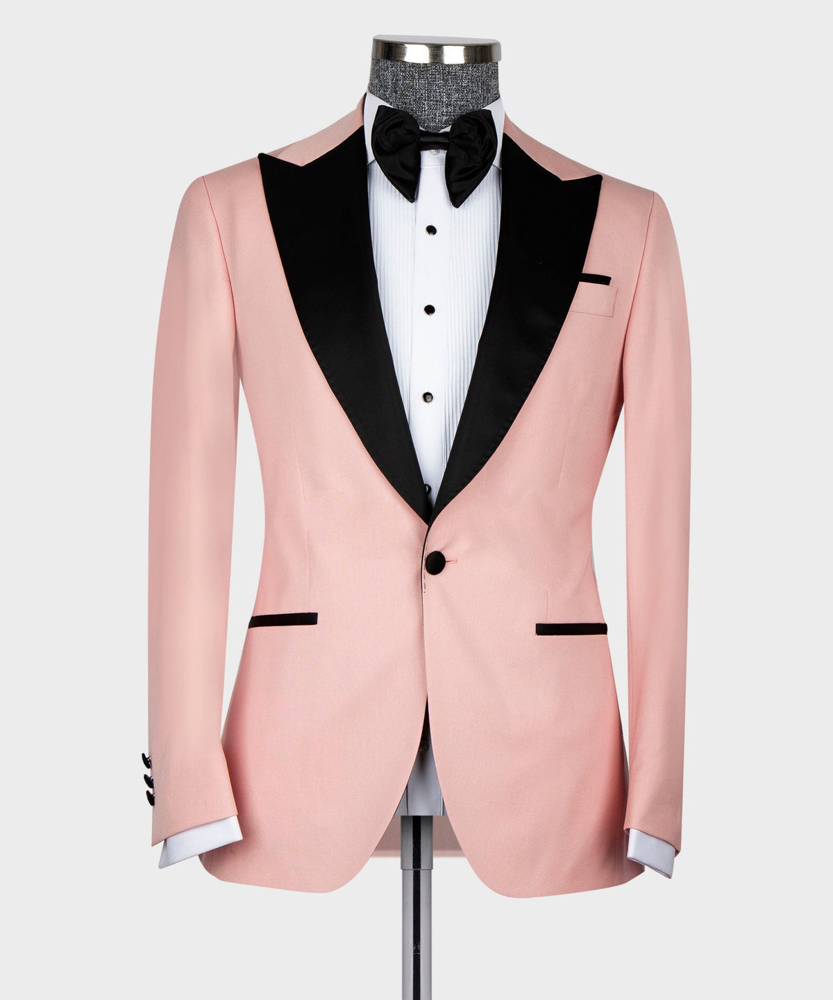 Pink - Black Lapel Tuxedo